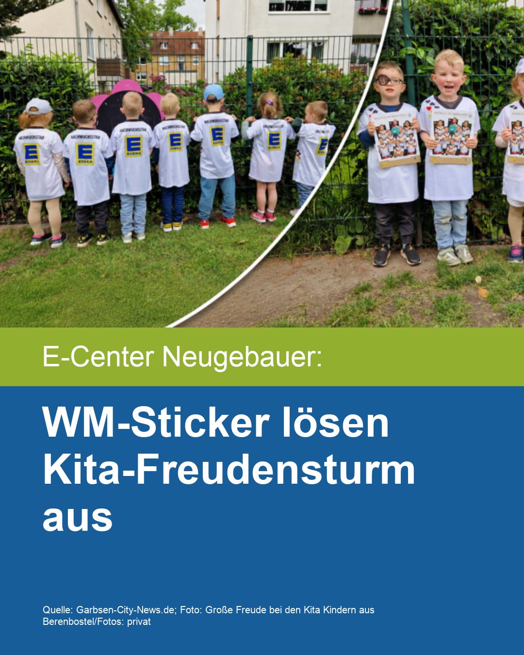 WM-Sticker lösen Kita-Freudensturm aus