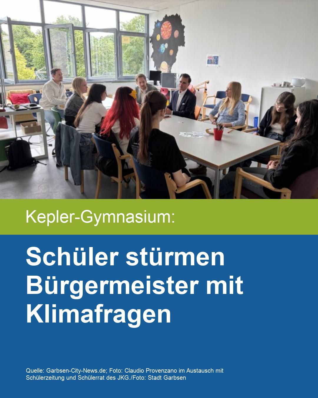 Schüler stürmen Bürgermeister mit Klimafragen